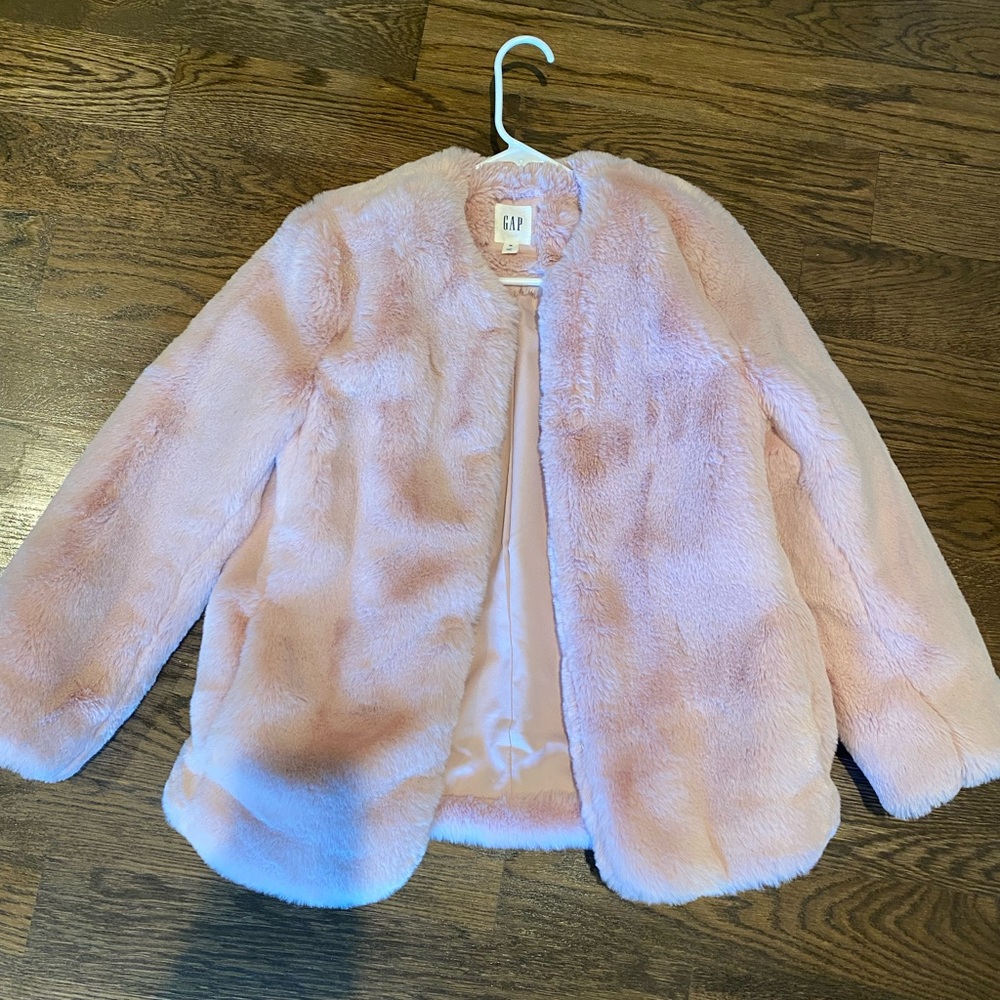 Gap pink fur coat